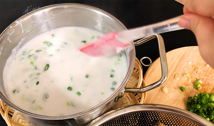 Step 3 Cook coconut milk