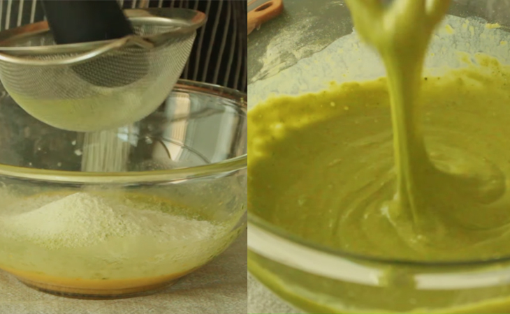 Step 2 Mix the cake flour Green Tea Chiffon Cake