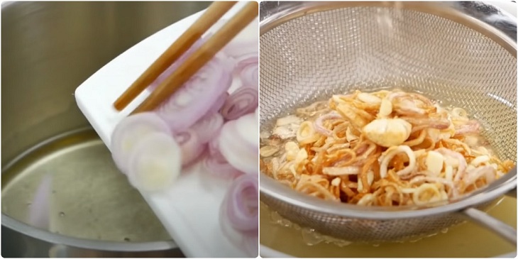 Step 3 Fry Shallots and Garlic for Crab-like Shrimp Cake