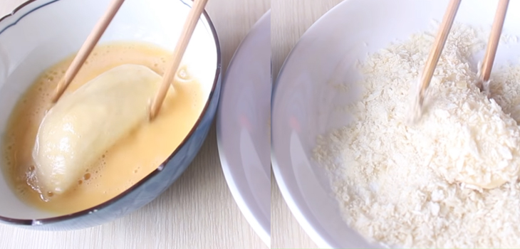 Step 7 Fry the cake for Fried Yogurt Cake