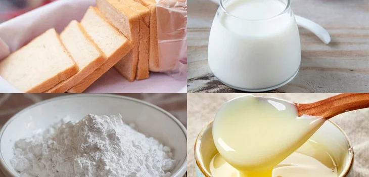 Ingredients for fried yogurt cake