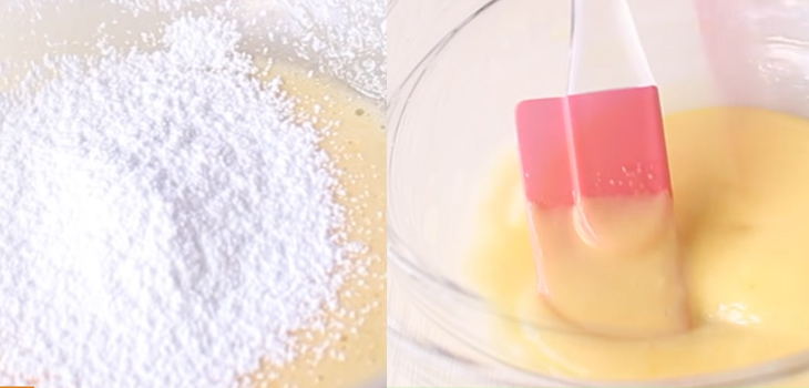 Step 2 Mixing the cake batter Fried yogurt cake