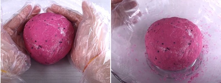 Step 2 Mix and knead the dough Dragon Fruit Noodles