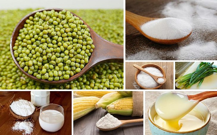 Ingredients for green bean smoothie