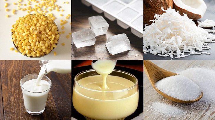 Ingredients for mung bean smoothie