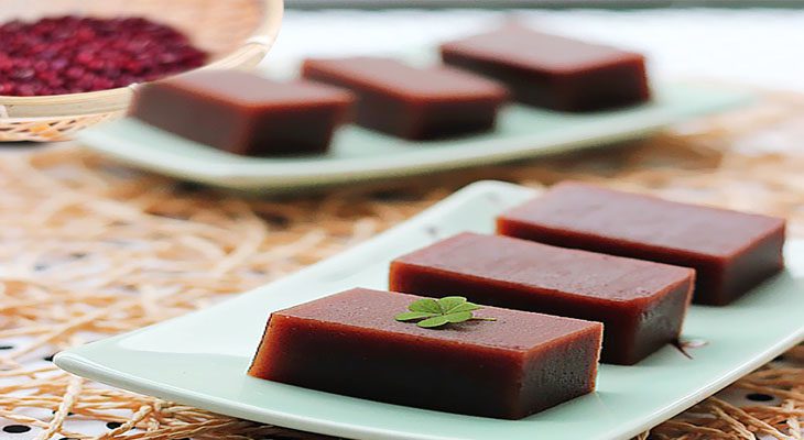 Step 4 Finished Product Red bean jelly cake