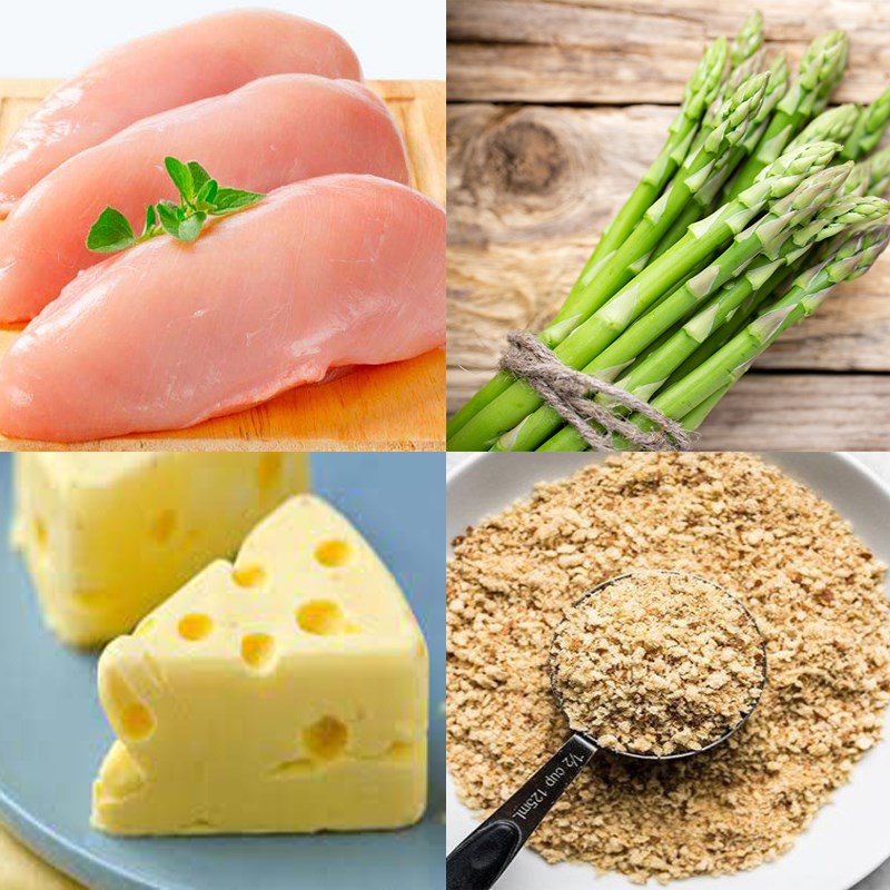 Ingredients for cheese-stuffed chicken breast