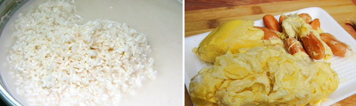 Step 1 Prepare the ingredients for Durian Sticky Rice