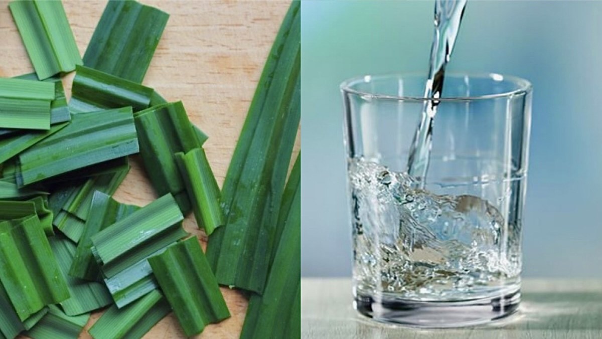 Ingredients for pandan leaf juice