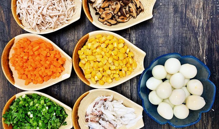 Ingredients for mixed soup