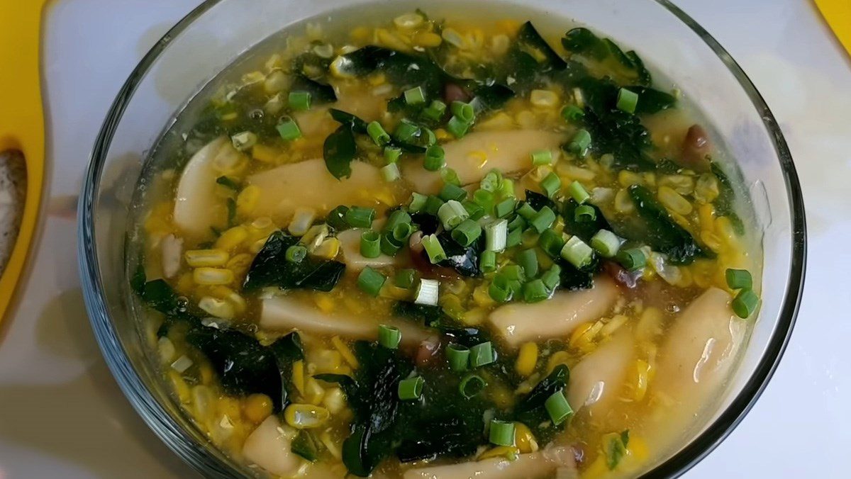 Corn Soup with Mushrooms