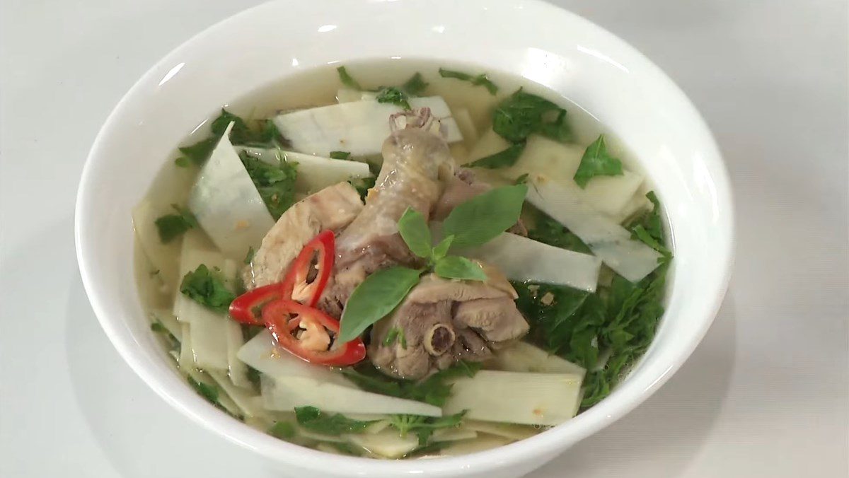 Chicken soup with Vietnamese balm