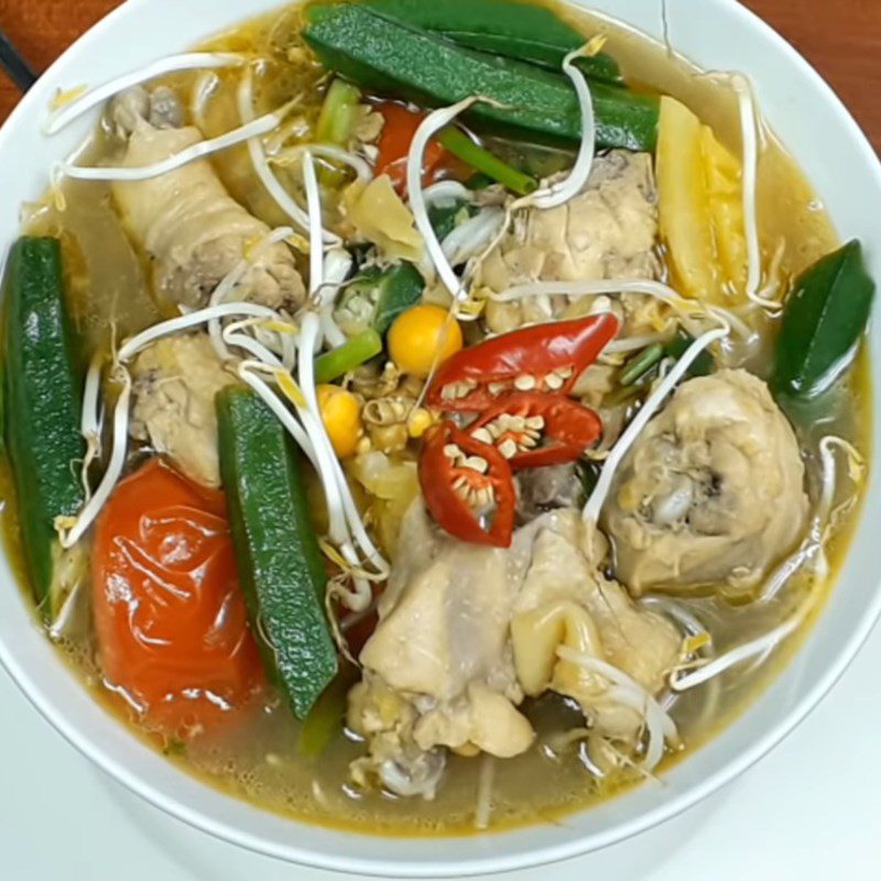 Step 4 Final product Sour chicken soup