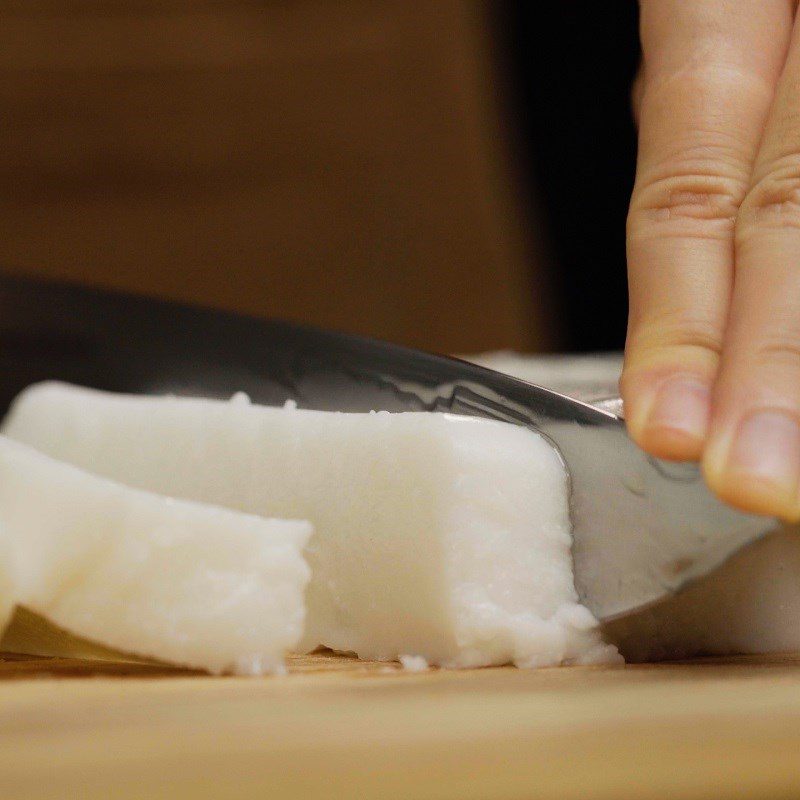 Step 4 Cut the dough Fried dough from leftover rice and flour