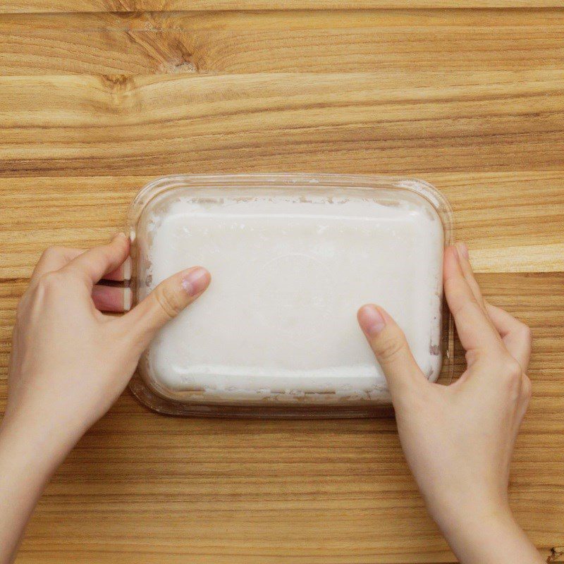 Step 4 Cut the batter Frying flour from leftover rice and rice
