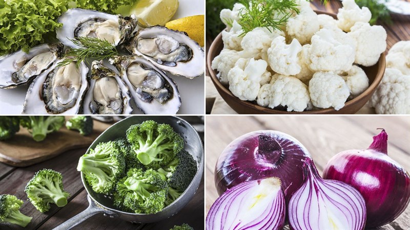 Ingredients for sautéed oysters with broccoli and lemongrass chili