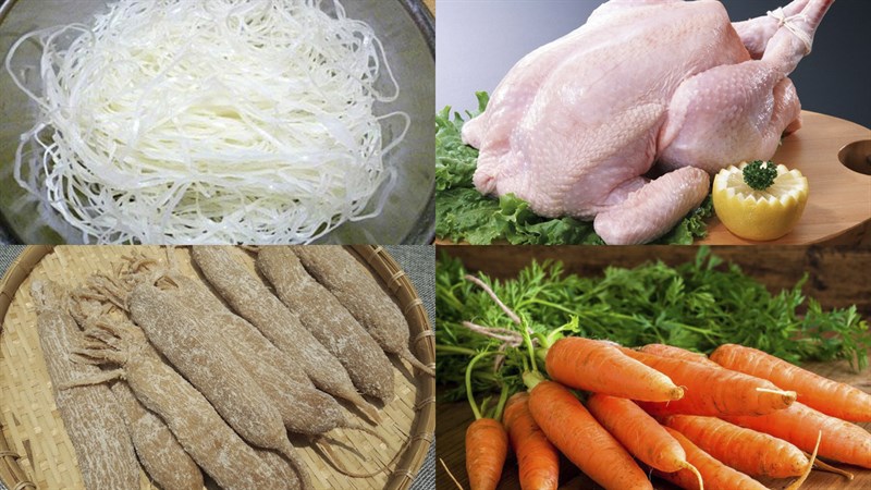 Ingredients for the dish 2 ways to cook chicken noodle soup