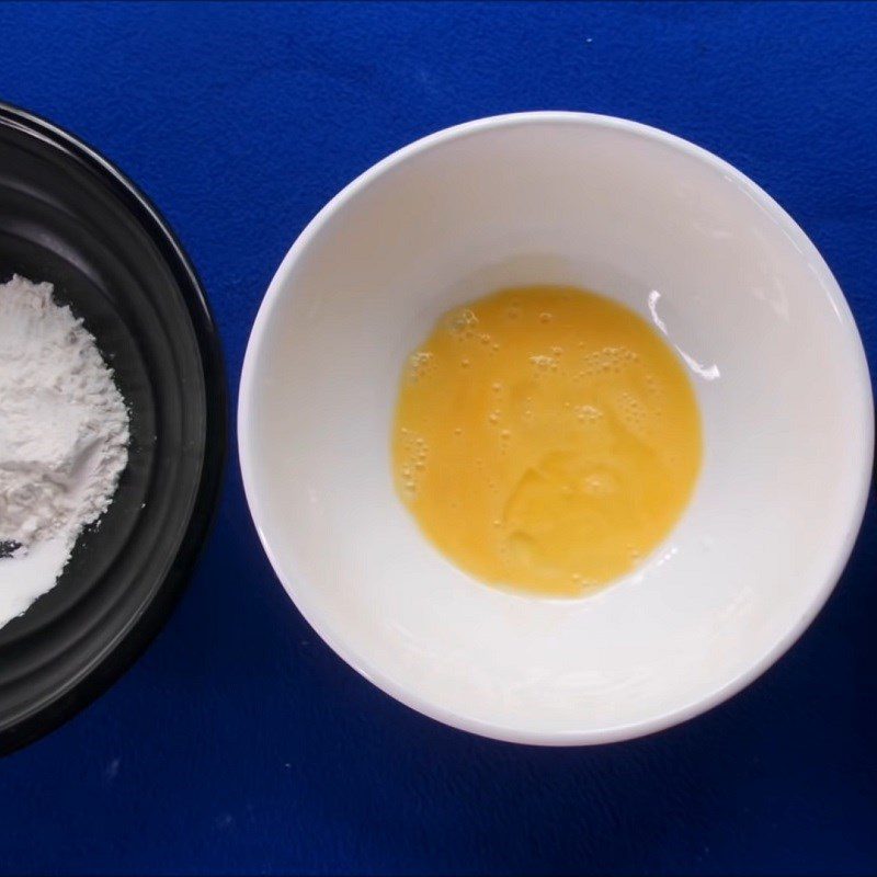 Step 5 Frying Fish Cake Fish cake wrapped in soft-boiled egg