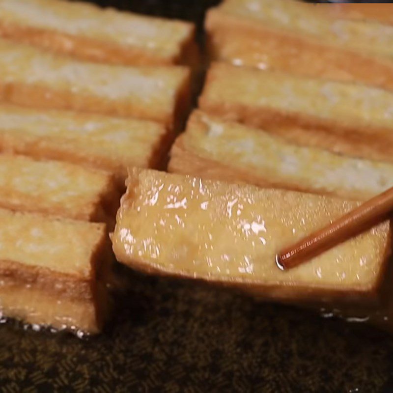 Step 2 Fry the tofu for Coconut Braised Tofu