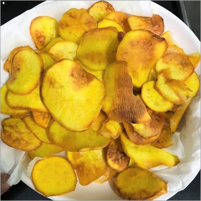Step 2 Frying sweet potatoes Fried sweet potatoes (recipe shared by a user)