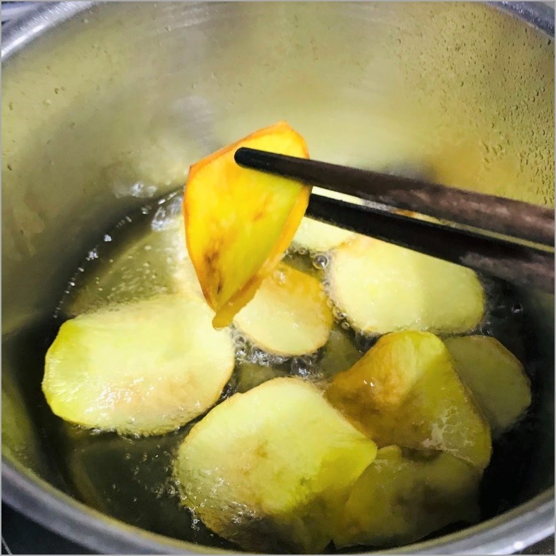 Step 2 Frying sweet potatoes Fried sweet potatoes (recipe shared by a user)