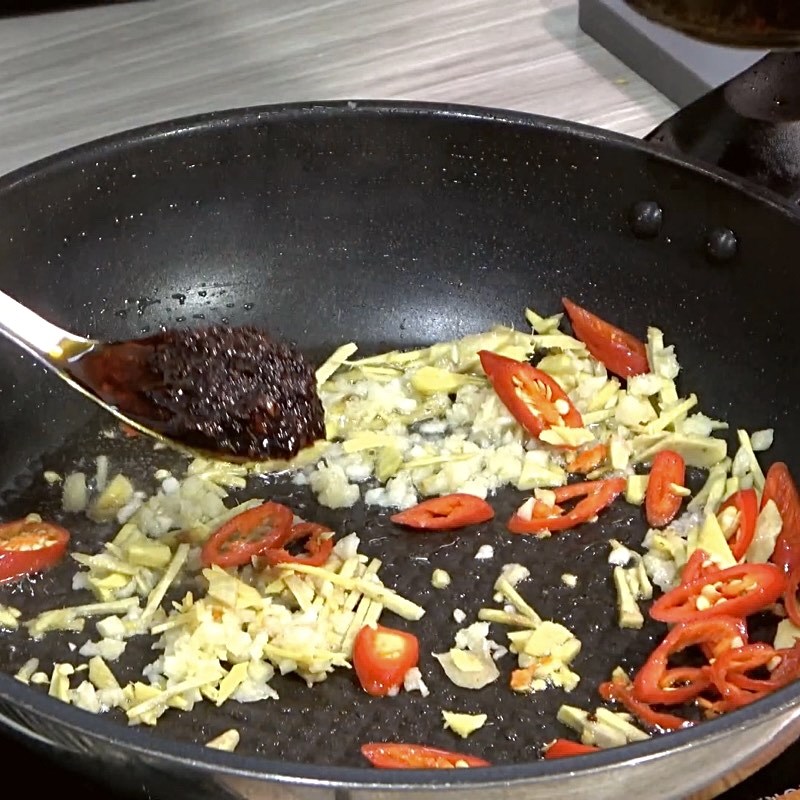 Step 3 Fry Taro for Mullet Head Fish Hotpot