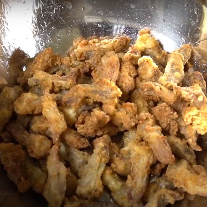 Step 4 Fried Duck Tongue Fried Duck Tongue with Lemongrass and Chili
