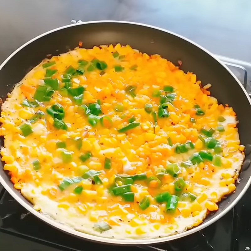 Step 4 Fry the eggs Corn fried eggs