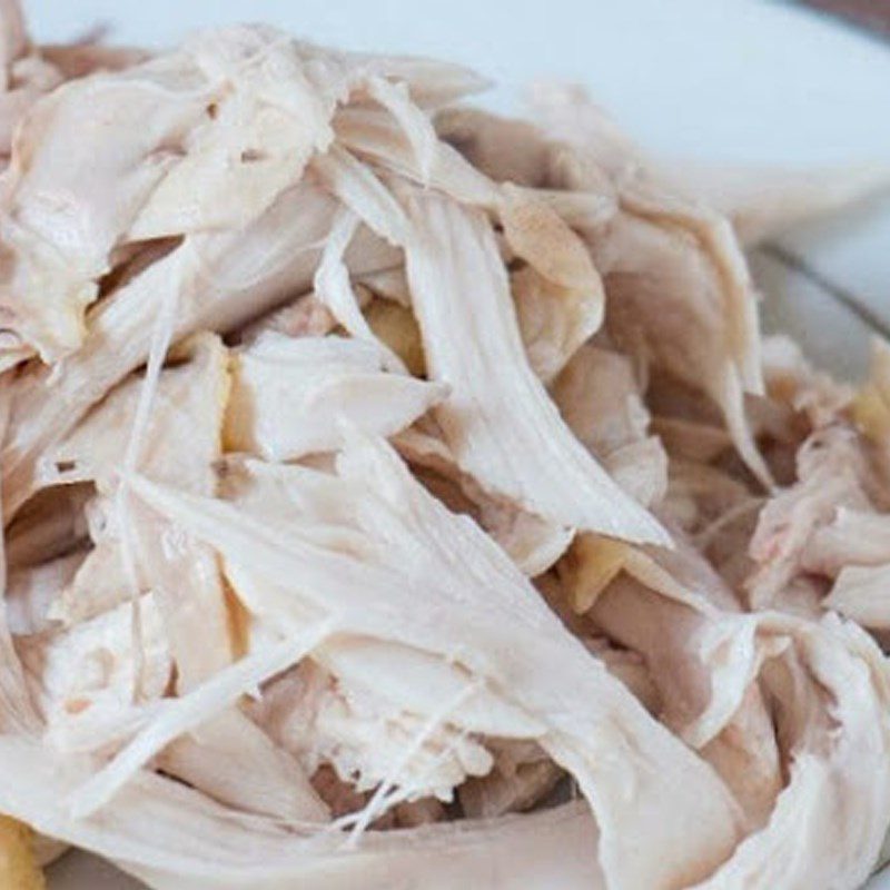 Step 3 Fry and shred the chicken for Chicken Cheese Pizza