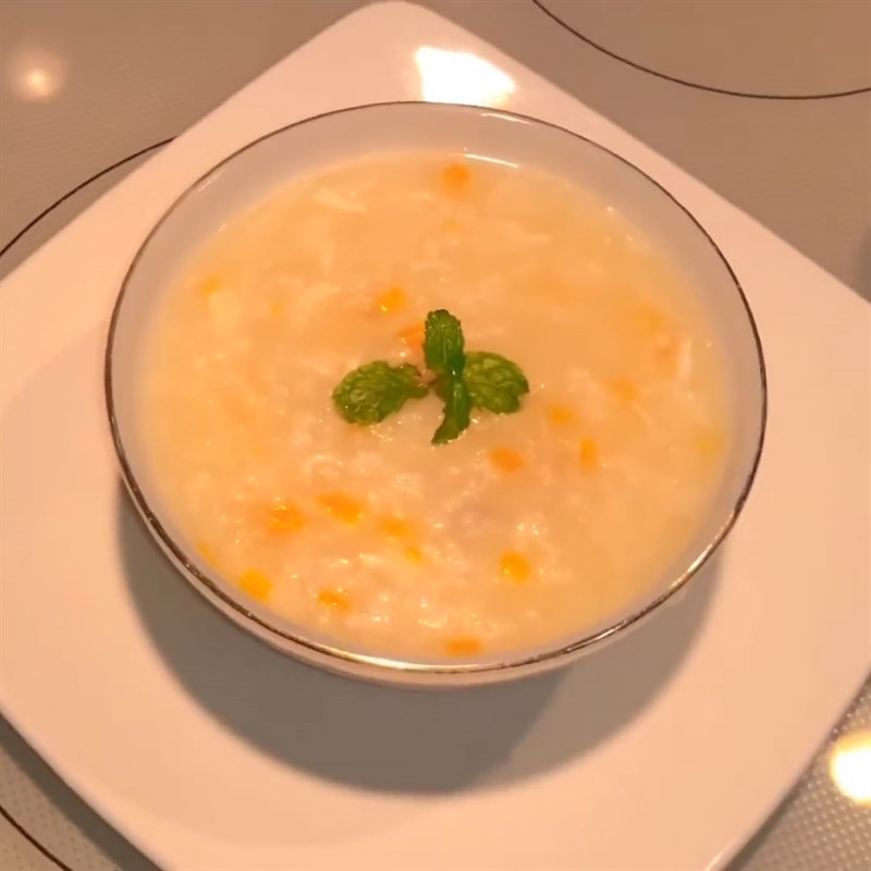 Step 6 Final product Crab carrot porridge