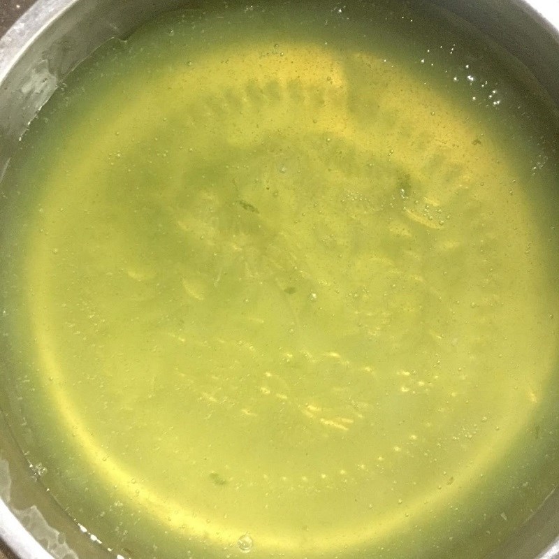 Step 3 Pour into molds for pandan jelly with coconut water