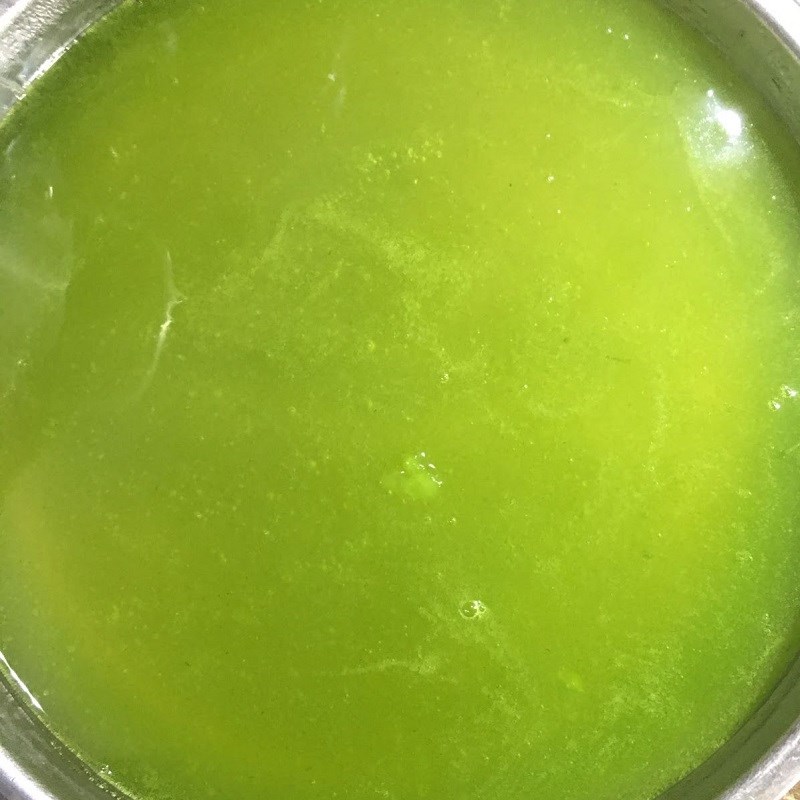 Step 3 Pour into molds for pandan jelly with coconut water