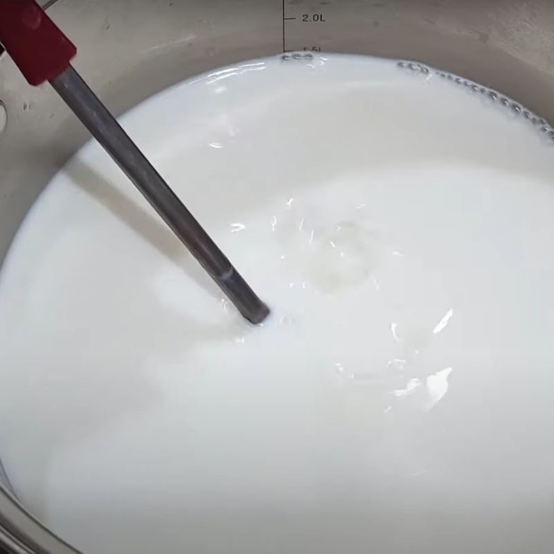 Step 2 Add the yogurt starter to the fresh milk Sugar-free yogurt