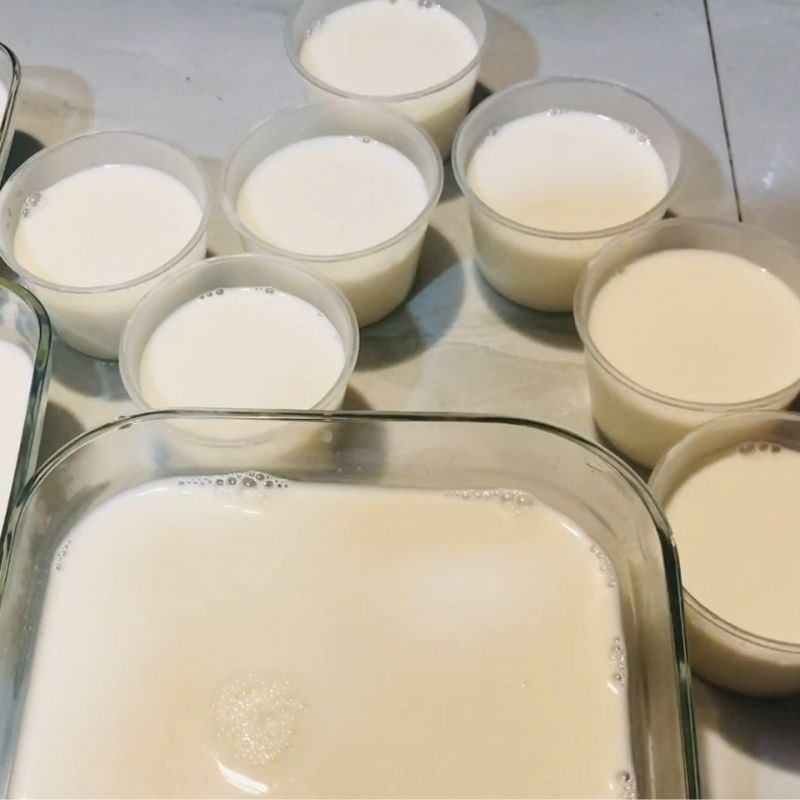 Step 3 Pour into molds and incubate Gelatin yogurt