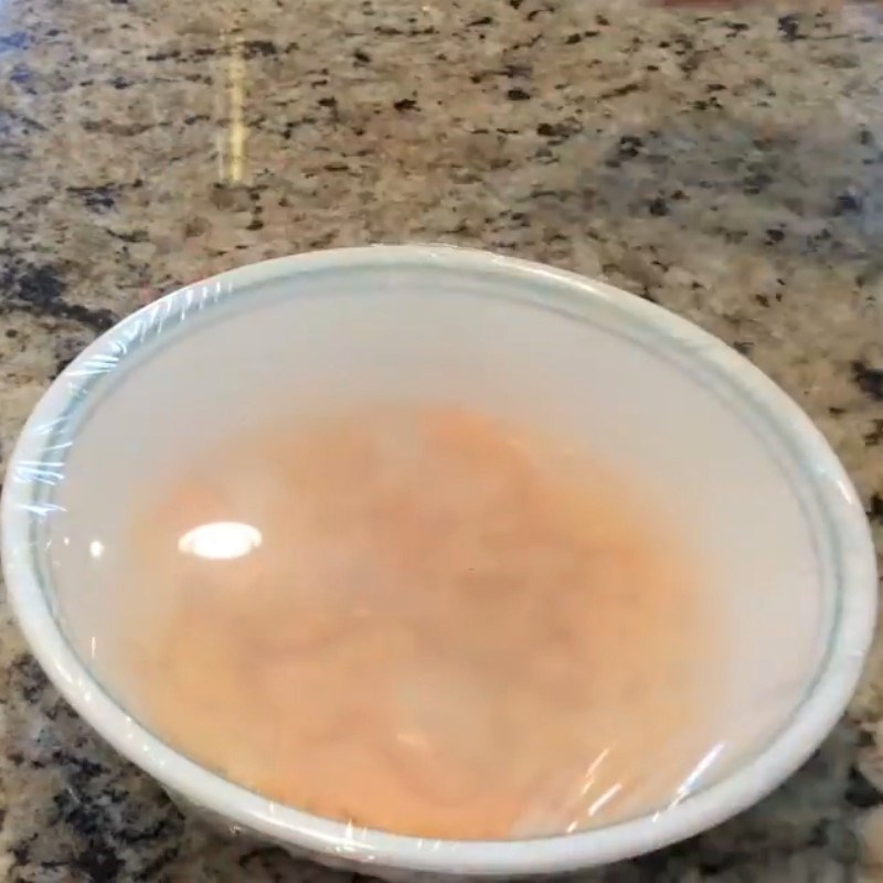 Step 1 Prepare dried shrimp for Celery Shrimp Salad with Sesame Oil Dressing