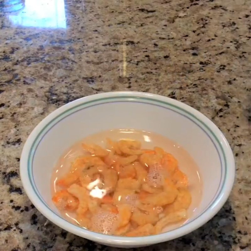 Step 1 Prepare dried shrimp for Celery Shrimp Salad with Sesame Oil Dressing