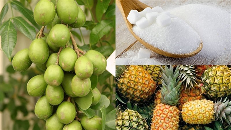 Ingredients for the soft frog jam dish
