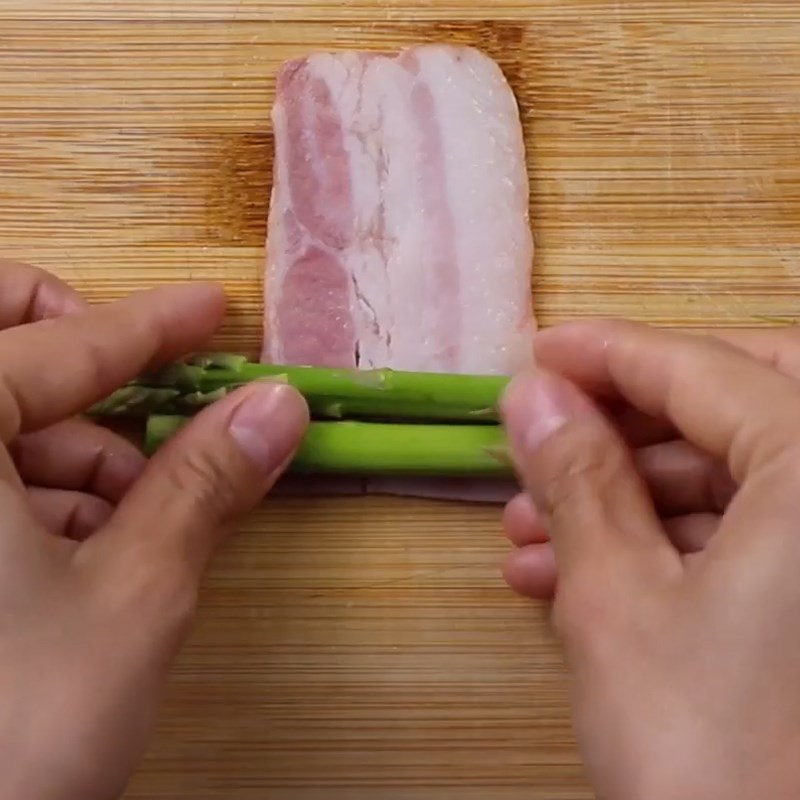 Step 2 Wrap the bacon for Bacon-Wrapped Asparagus