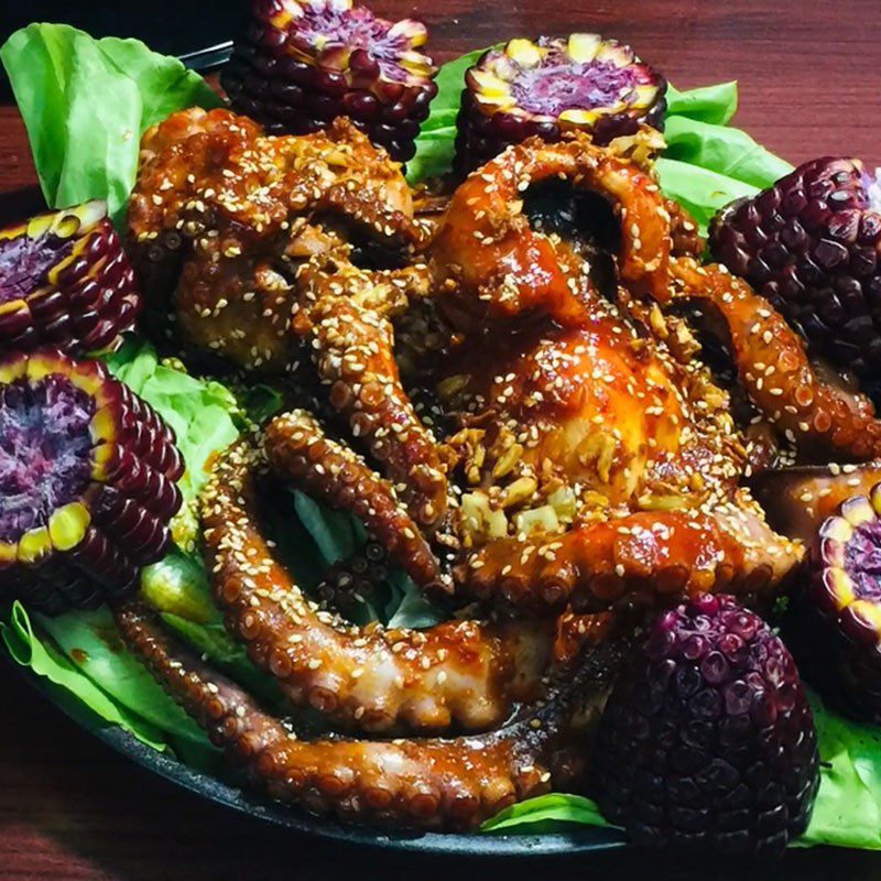 Step 5 Final Product Fried Octopus with Garlic Butter