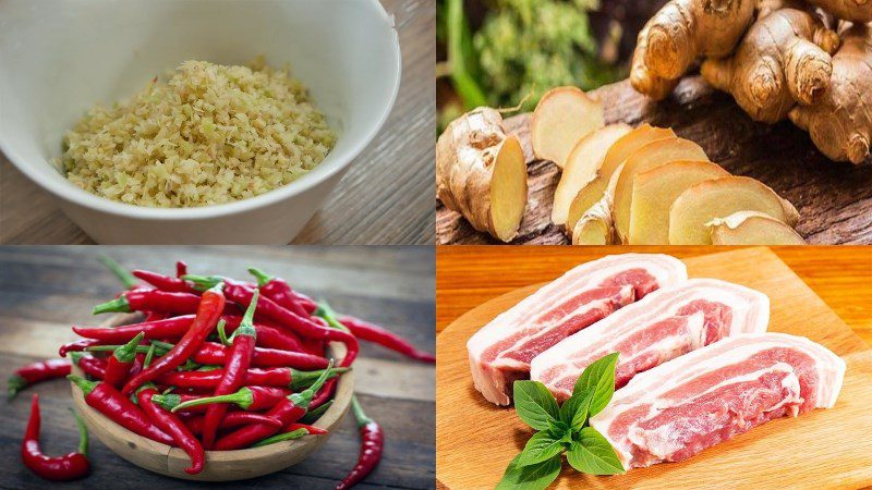 Ingredients for the dish how to make dry pork