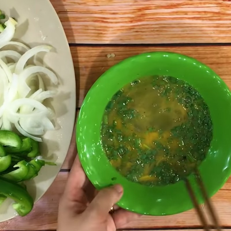 Step 2 Whisking Eggs Vegetable Omelette