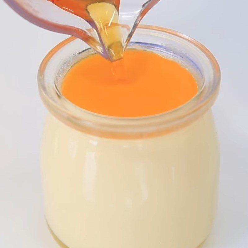 Step 3 Pour into molds Panna cotta orange syrup