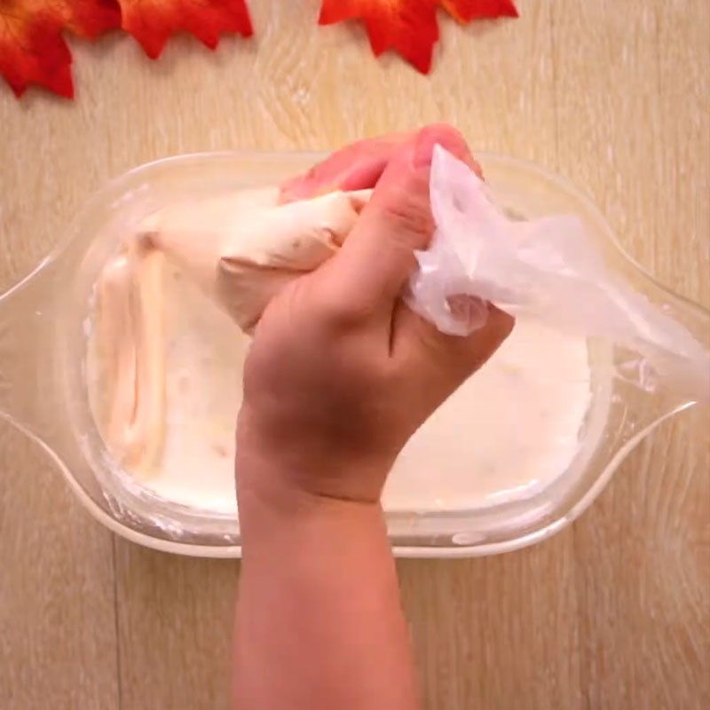 Step 4 Pouring the mold and completing Orange flavored marshmallow candy