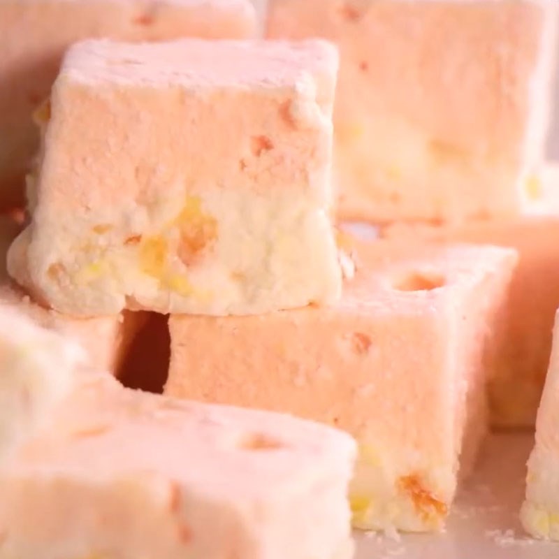 Step 4 Pouring the mold and completing Orange flavored marshmallow candy