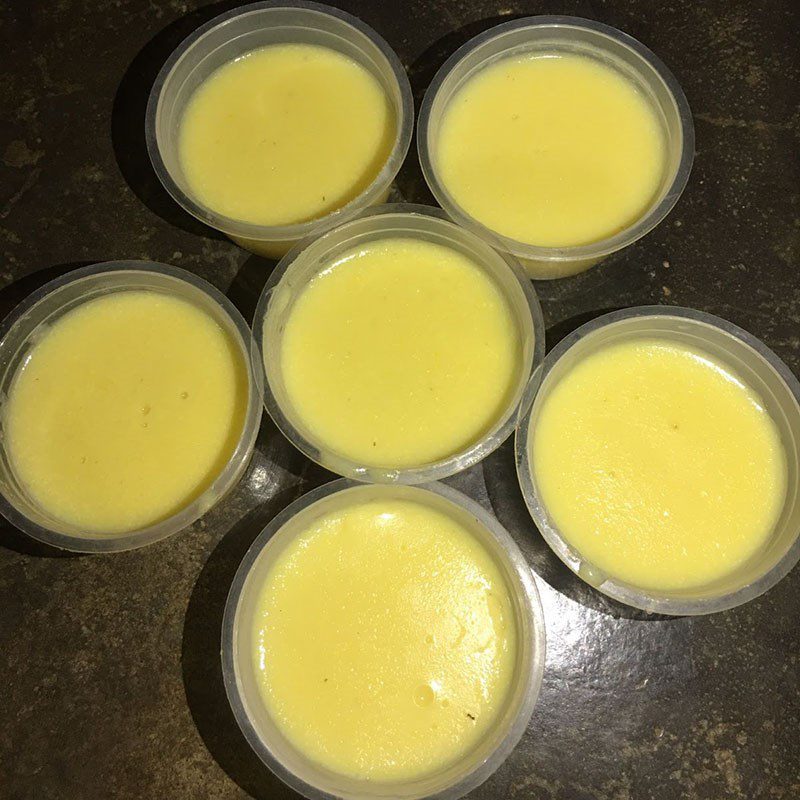 Step 3 Pour the jelly into molds Corn milk jelly