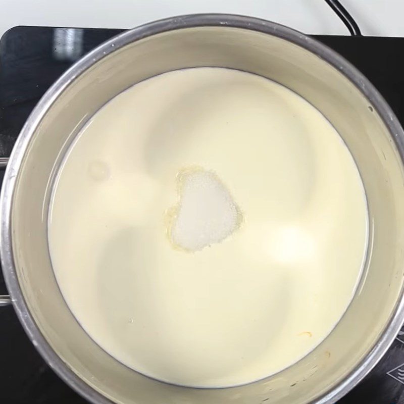 Step 2 Boil the milk mixture Panna cotta orange syrup
