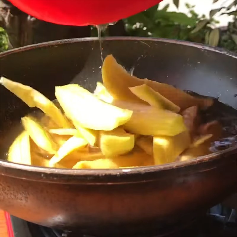 Step 3 Cook the soaked green mango in sugar