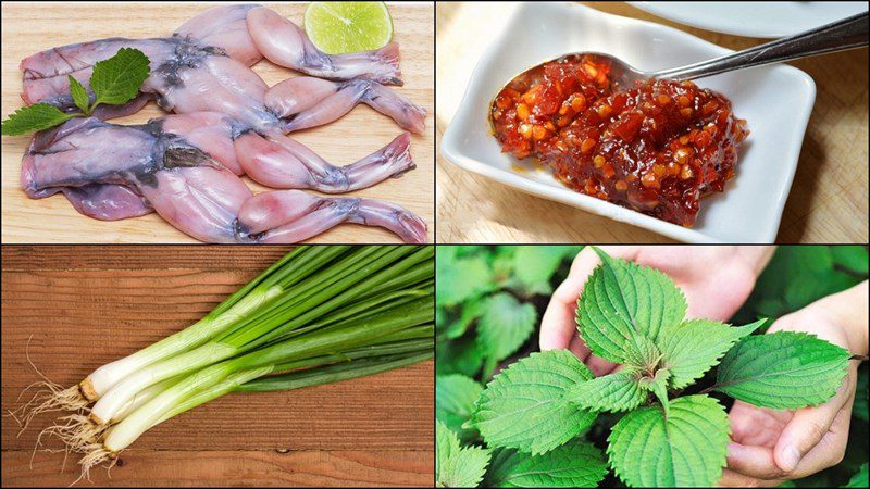 Ingredients for the dish 2 stir-fried frog