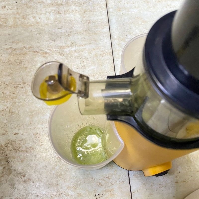 Step 2 Juicing the Sour Mango and Pineapple for Pineapple and Sour Mango Juice