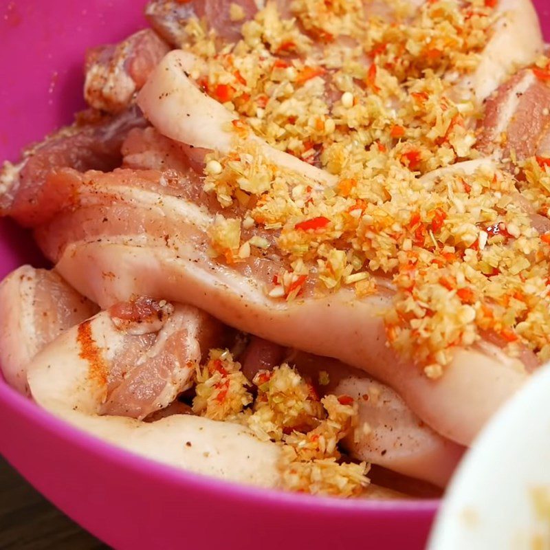 Step 3 Marinating lemongrass How to make dried pork